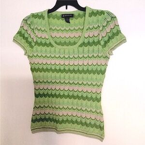 Vintage INC Chevron Striped Knit Top